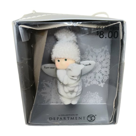 Department 56 Snow Baby with Cat Furr-ever Friends Christmas Ornament 2010 - Picture 2 of 7